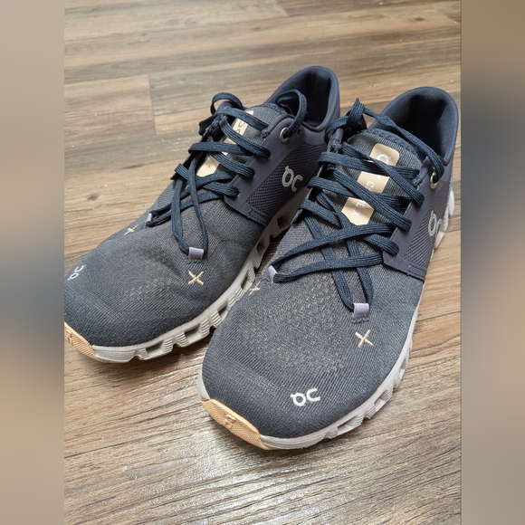 On Cloud X3 Women's Athletic Shoes in Blue and Purple - Picture 4 of 6